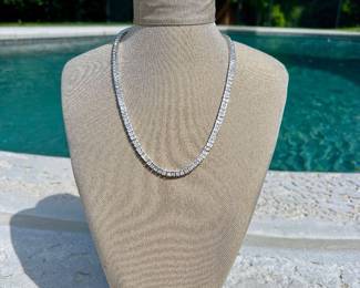 Sterling Silver Cubic Zirconia Necklace $295