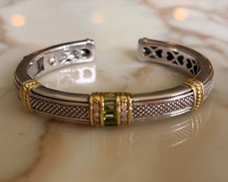 Judith Ripka JR Two Collection Peridot/Diamond/Sterling & 18kt~$695