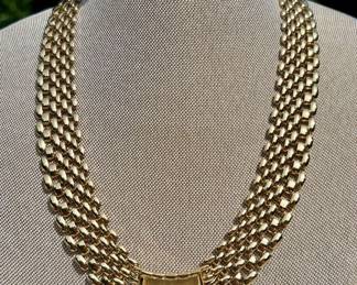 Vintage Costume Jewelry Panther Necklace~$150