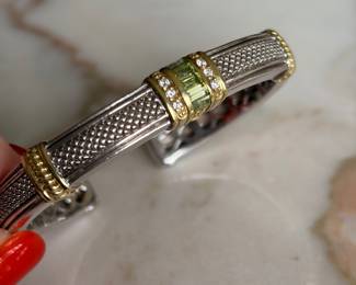 Judith Ripka JR Two Collection Peridot/Diamond/Sterling & 18kt~$695
