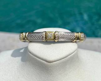Judith Ripka JR Two Collection Peridot/Diamond/Sterling & 18kt~$695
