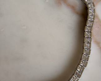 Sterling Silver Cubic Zirconia Necklace $295
