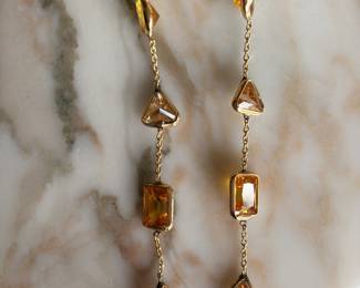 18kt Yellow Gold Citrine Gemstone Earrings $795
