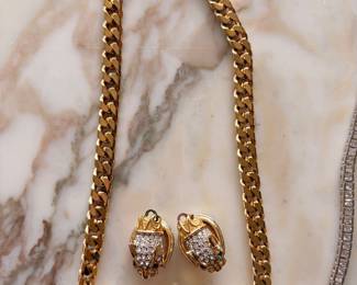 Vintage Cuban Link Cougar Necklace only~$195.00 EARRINGS SOLD 