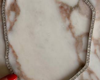 Sterling Silver Cubic Zirconia Necklace $295