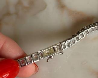 Sterling Silver Cubic Zirconia Necklace $295