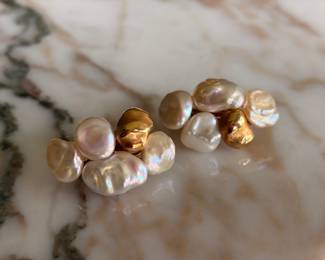 Yvel 18kt Gold & Pearl Clip Earrings~$2995