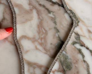 Sterling Silver Cubic Zirconia Necklace $295