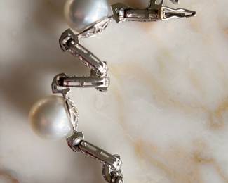 Platinum & Diamond South Sea Pearl Bracelet ~$6995