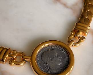 Vintage Carol Lee Roman Coin Necklace~$295