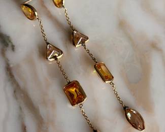 18kt Yellow Gold Citrine Gemstone Earrings $795