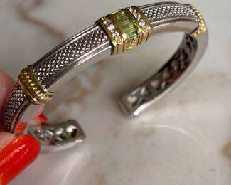Judith Ripka JR Two Collection Peridot/Diamond/Sterling & 18kt~$695