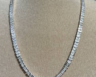 Sterling Silver Cubic Zirconia Necklace $295