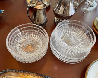 Val St. Lambert Balmoral Crystal Bowls & Desert Plates