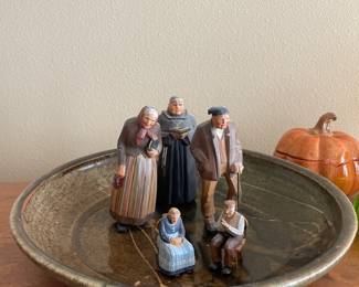 Swiss Black Forest Style Folk Art Wooden Figurines
