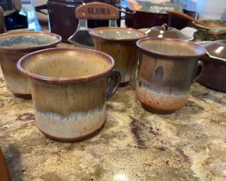 Drip Glaze Studio Pottery Mugs