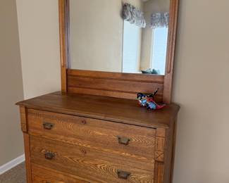 Eastlake Style Oak Dresser with Mirror