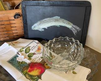 Fostoria American Divided Crystal Bowl 