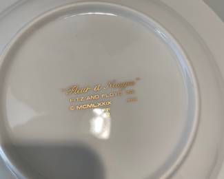 Fitz and Floyd "Fleur Et Nuages" Octagonal Plates & Bowls