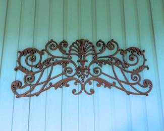 French Art Nouveau Cast Iron Wall Panel