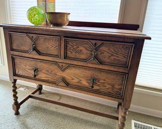 20th Century Jacobean Style Chest with Barley Twist Legs