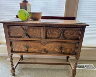 20th Century Jacobean Style Chest with Barley Twist Legs