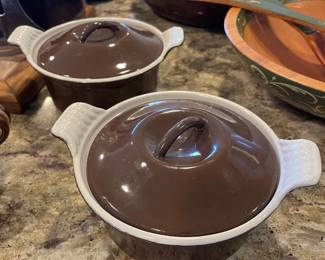 Le Creuset #14 Brown Mini Casserole Dishes