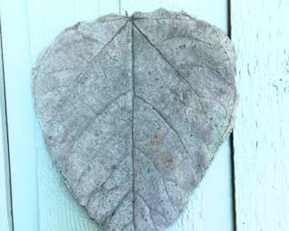 Hand Cast Concrete Leaf Wall Plaque