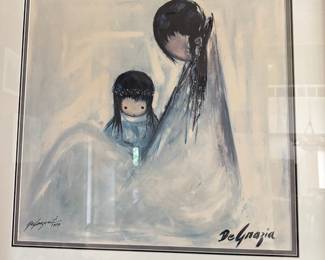 Framed & Matted Print "Navajo Mother" by&nbsp;Ted DeGrazia