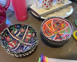 Turkish Pottery Dipping Bowls