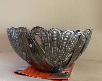 Haitian Metal Votive Candle Holder