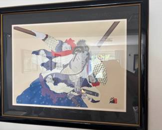 Framed & Matted Hand Signed "Musashi the Master" Print by&nbsp;Hisashi Otsuka