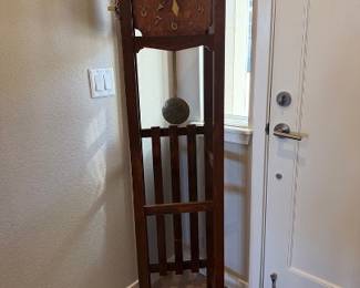 Antique oak Arts & Crafts or Mission style grandfather clock