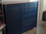 Treadeau Canada Blue Painted Shaker Style Chest