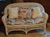 Wicker loveseat