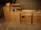 Childrens 4pc. wooden Childcraft kitchen set