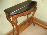 MARBLE TOPPED SIDE TABLE
