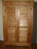 LOUVERED DOOR PINE WARDROBE