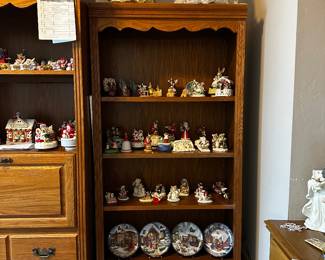 Hallmark Christmas ornaments, Kitty Cucumber figurines, vintage Snoopy, collector plates 