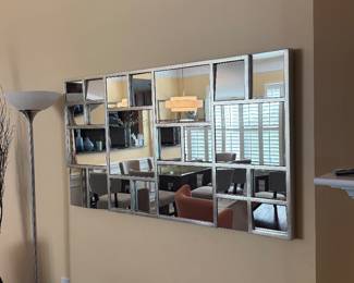 Glass and 'Silver' Contemporary Mirror $75