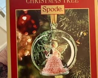 Spode Christmas Tree LED Multicolor Glass Angel Ornament