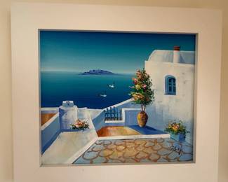 Aegean Scene Painting by A. L. G.