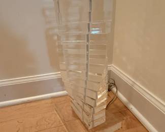 s Stacked Lucite Helix Lamp