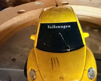 Yellow Volkswagen Beetle toy car