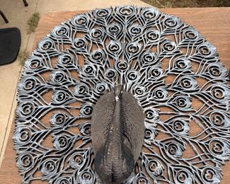 Metal peacock wall art