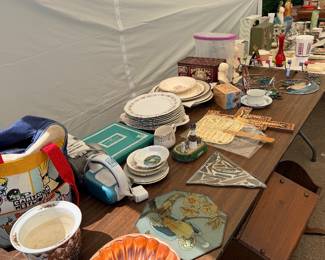 Glassware, dishes, and serving pieces