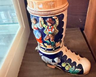 Ceramic boot vase