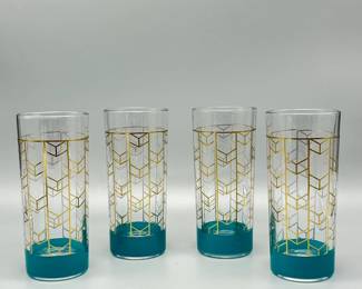 retro mid-century geometric tumblers