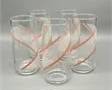 mid-century style salmon striped tumblers