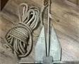 Vintage Boat Anchor & Rope